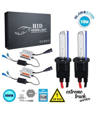 GloboStar® 84134 H3 XCB Line KIT Βασικού Φωτισμού Φορτηγού 3rd Generation Can-Bus Extreme Truck Series XENON 110W 10350lm DC 24V Αδιάβροχο IP65 Ψυχρό Λευκό 8000K